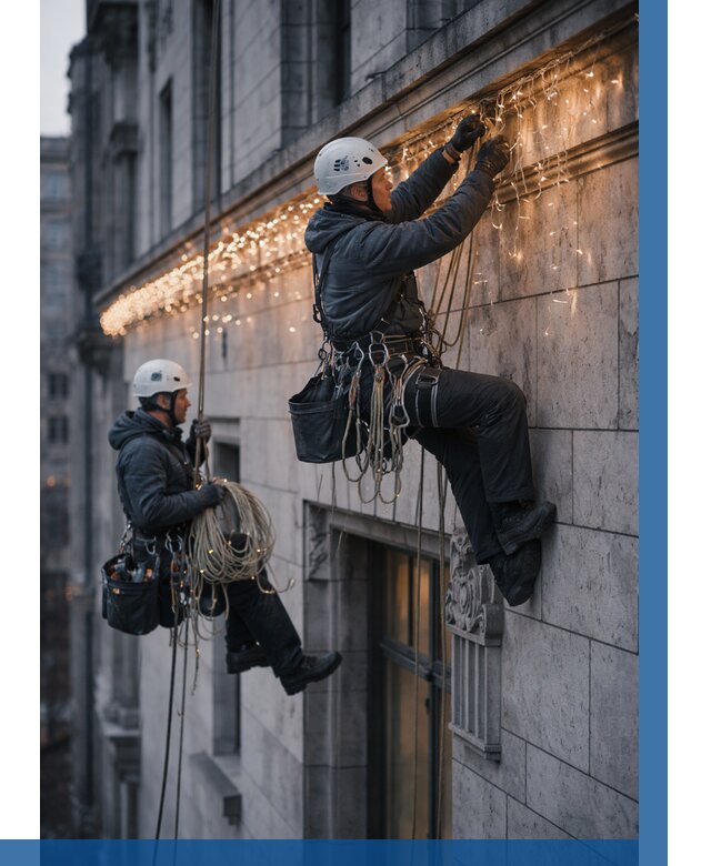 Монтаж новогодней иллюминации в Новоуральске от 8677 р. | ВЫСОТНИК-Нву