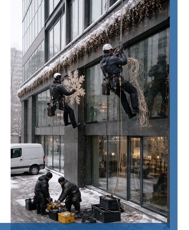 Демонтаж новогоднего оформления в Новоуральске от 5614 р. | ВЫСОТНИК-Нву