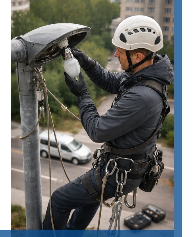 Замена ламп на высоте в Новоуральске от 2552 р. | ВЫСОТНИК-Нву