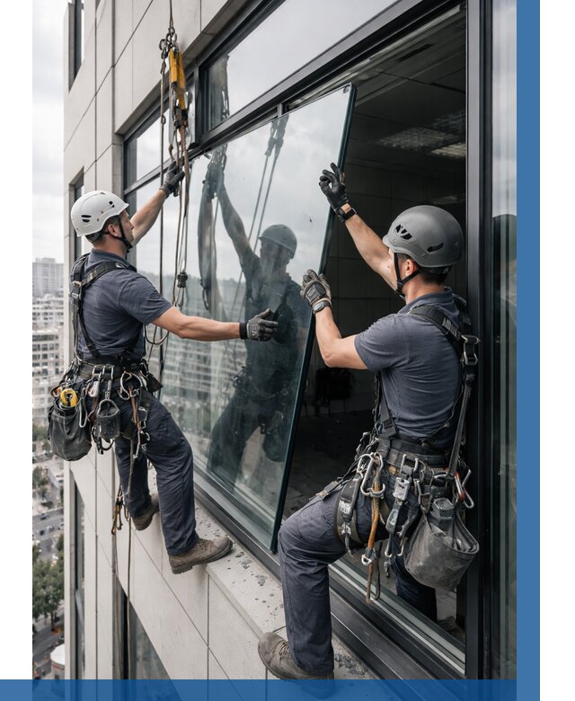 Замена стеклопакетов на высоте в Новоуральске от 5614 р. | ВЫСОТНИК-Нву