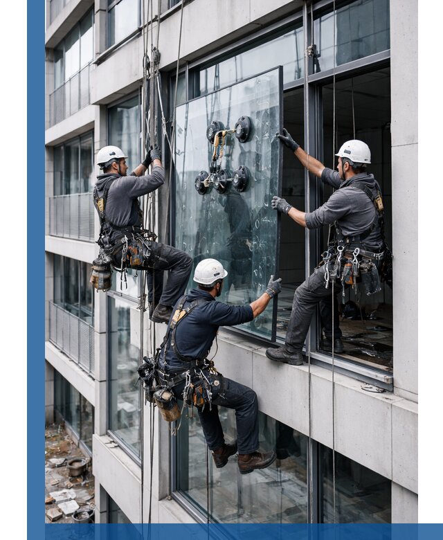 Фасадное остекление и монтаж витражей зданий в Новоуральске под ключ