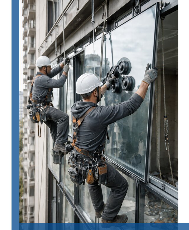 Витражное остекление фасадов и лоджий в Новоуральске под ключ