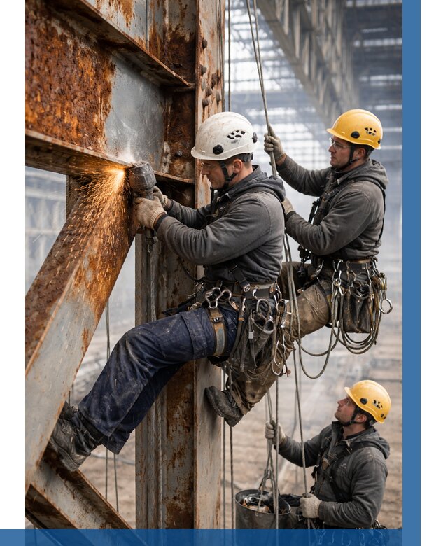 Зачистка металла от ржавчины в Новоуральске от 357 р. | ВЫСОТНИК-Нву