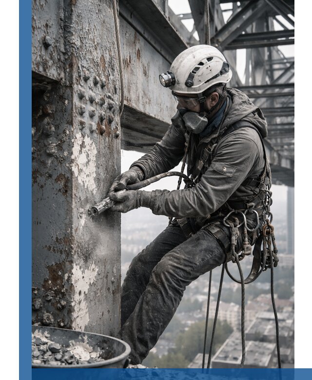 Удаление старой краски с металлических конструкций в Новоуральске