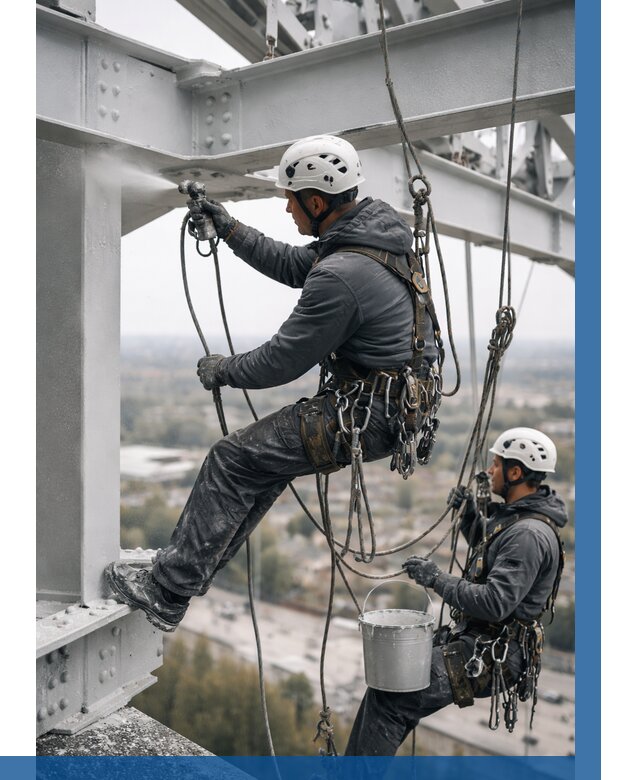 Покраска металлоконструкций на высоте в Новоуральске 357 р |ВЫСОТНИК-Нву