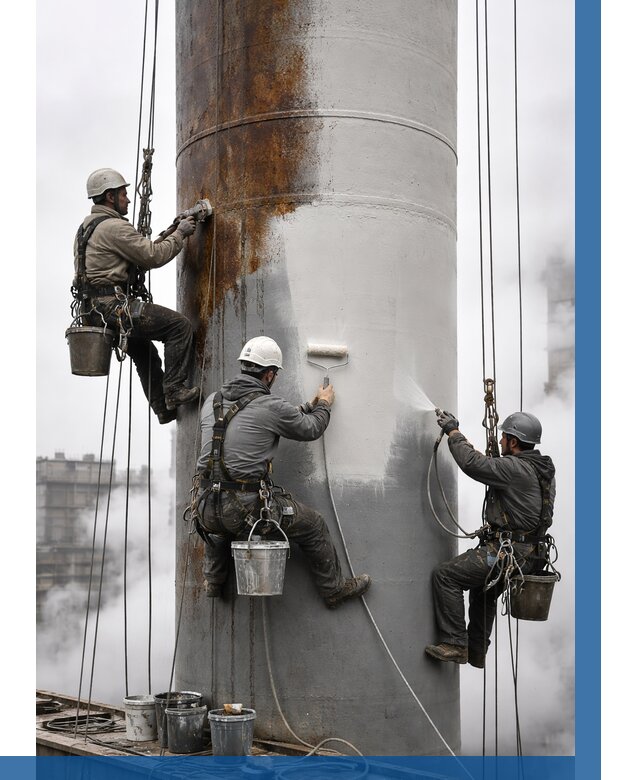 Покраска дымовых труб в Новоуральске от 8677 р. | ВЫСОТНИК-Нву