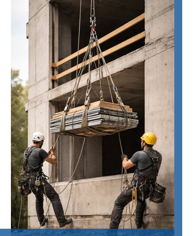 Подъем материала на этаж веревками в Новоуральске от 1531 р. | ВЫСОТНИК-Нву