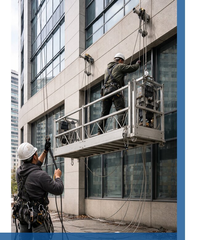 Монтаж и подъем фасадной люльки в Новоуральске от 12250 р. | ВЫСОТНИК-Нву