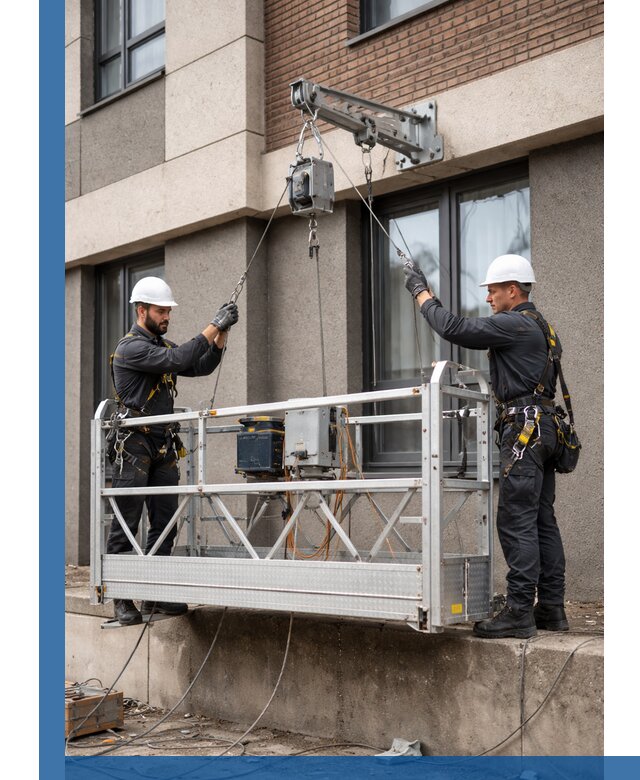 Монтаж и подъем фасадной люльки в Новоуральске с гарантией безопасности