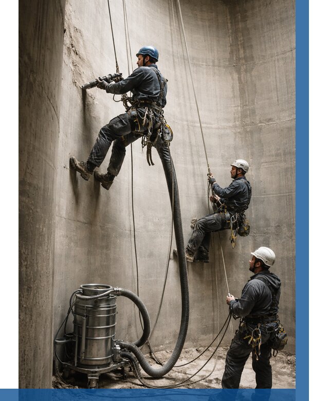 Зачистка силосов в Новоуральске от 4594 р. Договор и смета ВЫСОТНИК-Нву