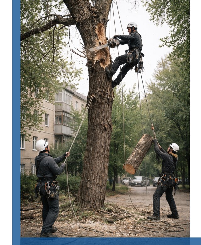 Срочное удаление аварийных деревьев в Новоуральске с гарантией безопасности