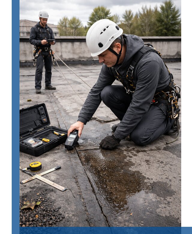 Обследование кровли на протечки и выявление дефектов в Новоуральске