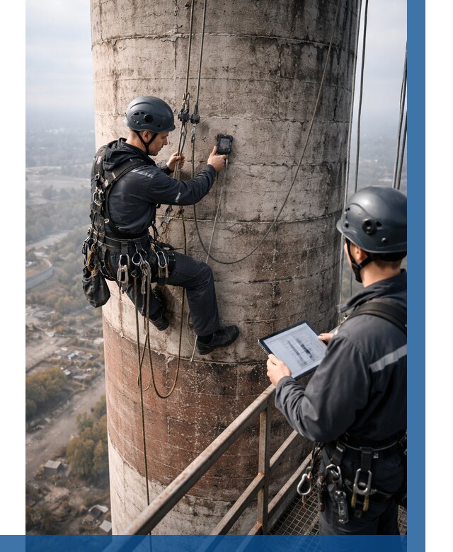Обследование дымовой трубы в Новоуральске от 8166 р. | ВЫСОТНИК-Нву