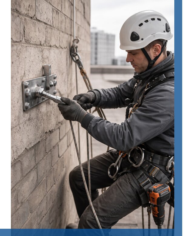 Установка анкерных точек в Новоуральске от 3573 р. | ВЫСОТНИК-Нву