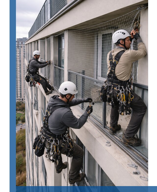 Профессиональный монтаж защитной сетки от птиц в Новоуральске