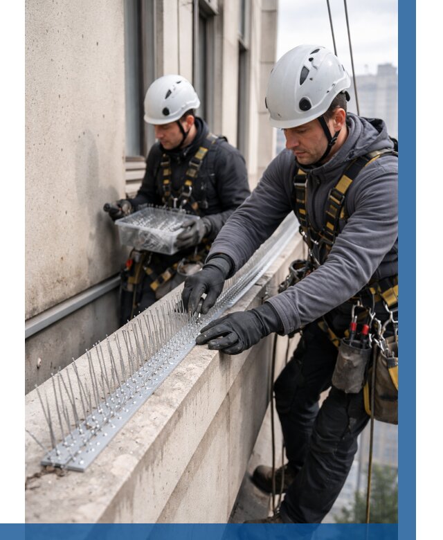 Установка шипов от птиц в Новоуральске от 868 р. | ВЫСОТНИК-Нву